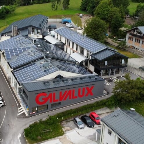 Vista dall'alto Insegna Galvalux